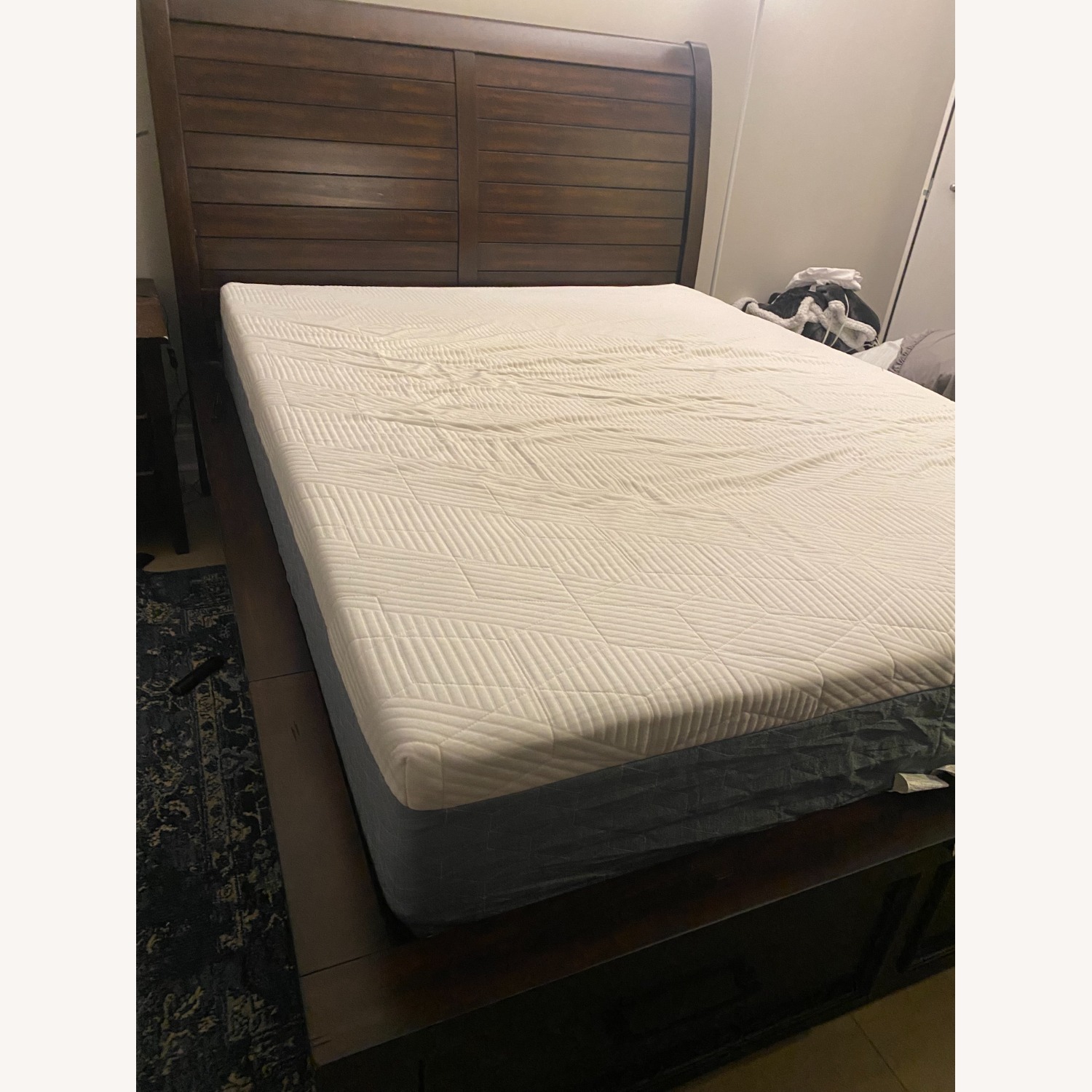 Bob's Discount Furniture Dark Brown Queen Bed - image-3