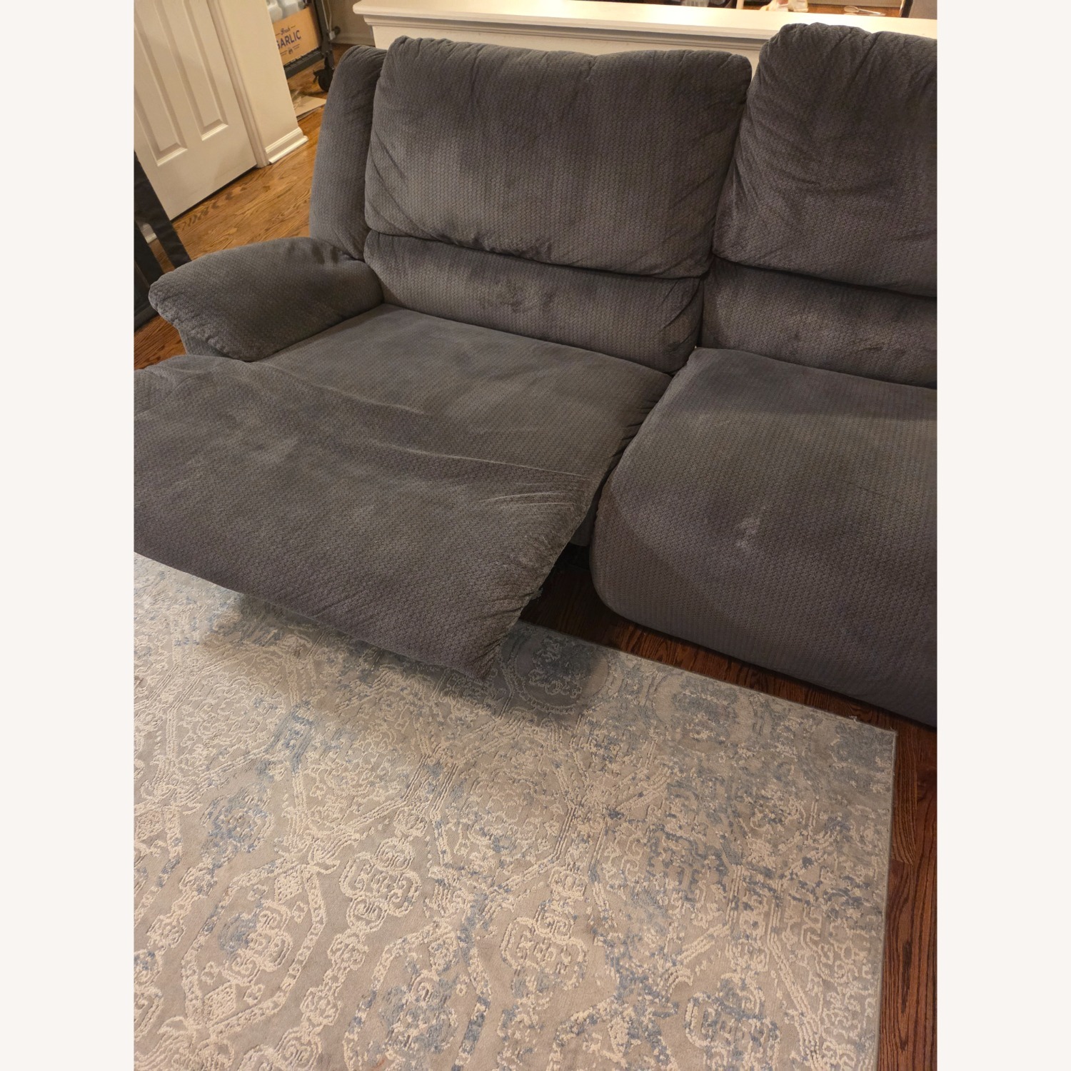 Ashley Furniture Dark Gray Fabric 2 Seater Sofa - image-5