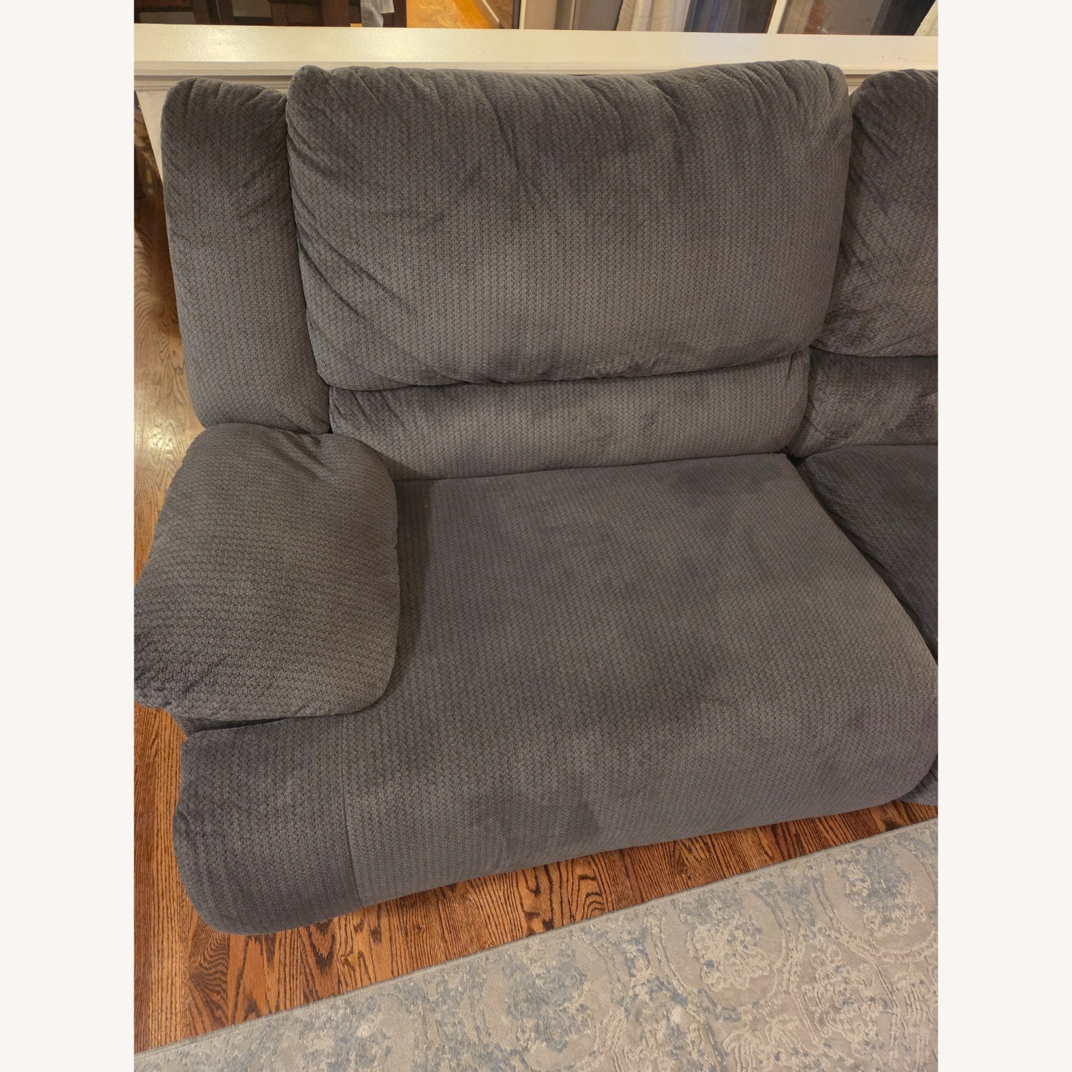 Ashley Furniture Dark Gray Fabric 2 Seater Sofa - image-7