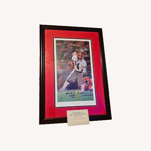 Used Signed Herschel Walker Heisman Trophy Print for sale on AptDeco