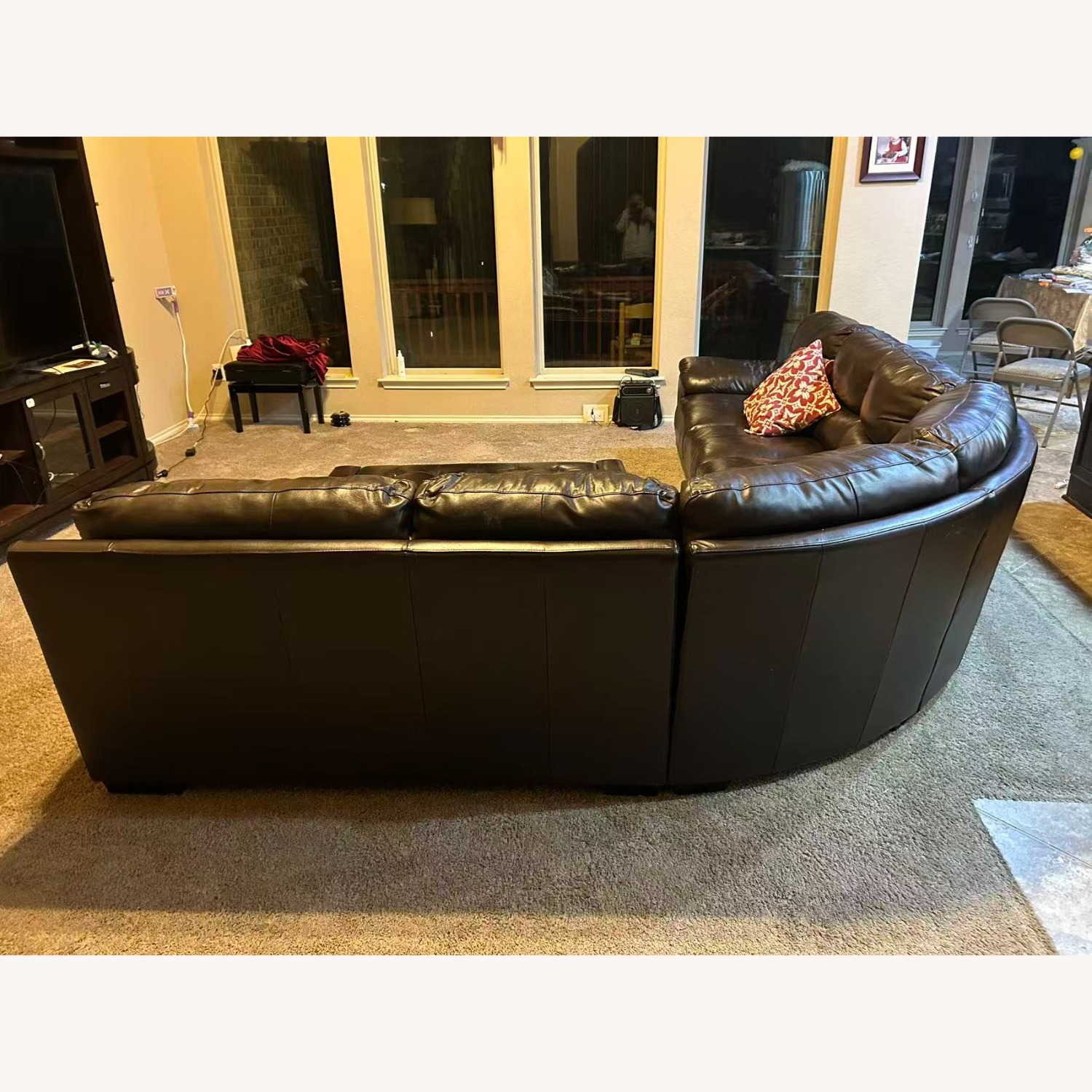 Genuine Leather 3 piece Sofa Plus Futon - image-2