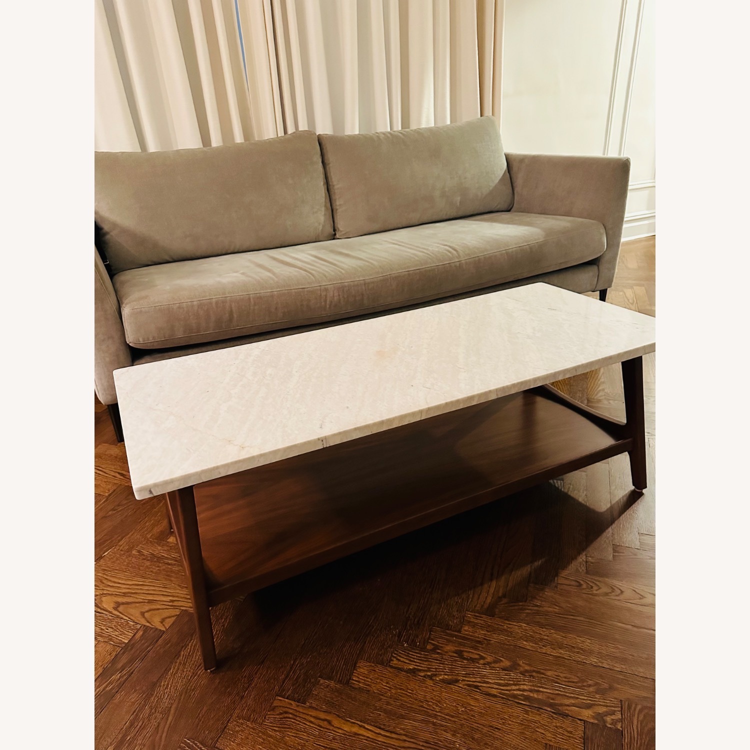 West Elm Vail Light Gray Fabric 3+ Seater Sofa - image-2