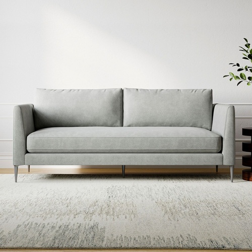 Used West Elm Vail Light Gray Fabric 3+ Seater Sofa for sale on AptDeco