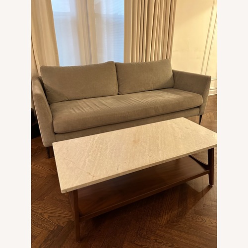 Used West Elm Vail Light Gray Fabric 3+ Seater Sofa for sale on AptDeco