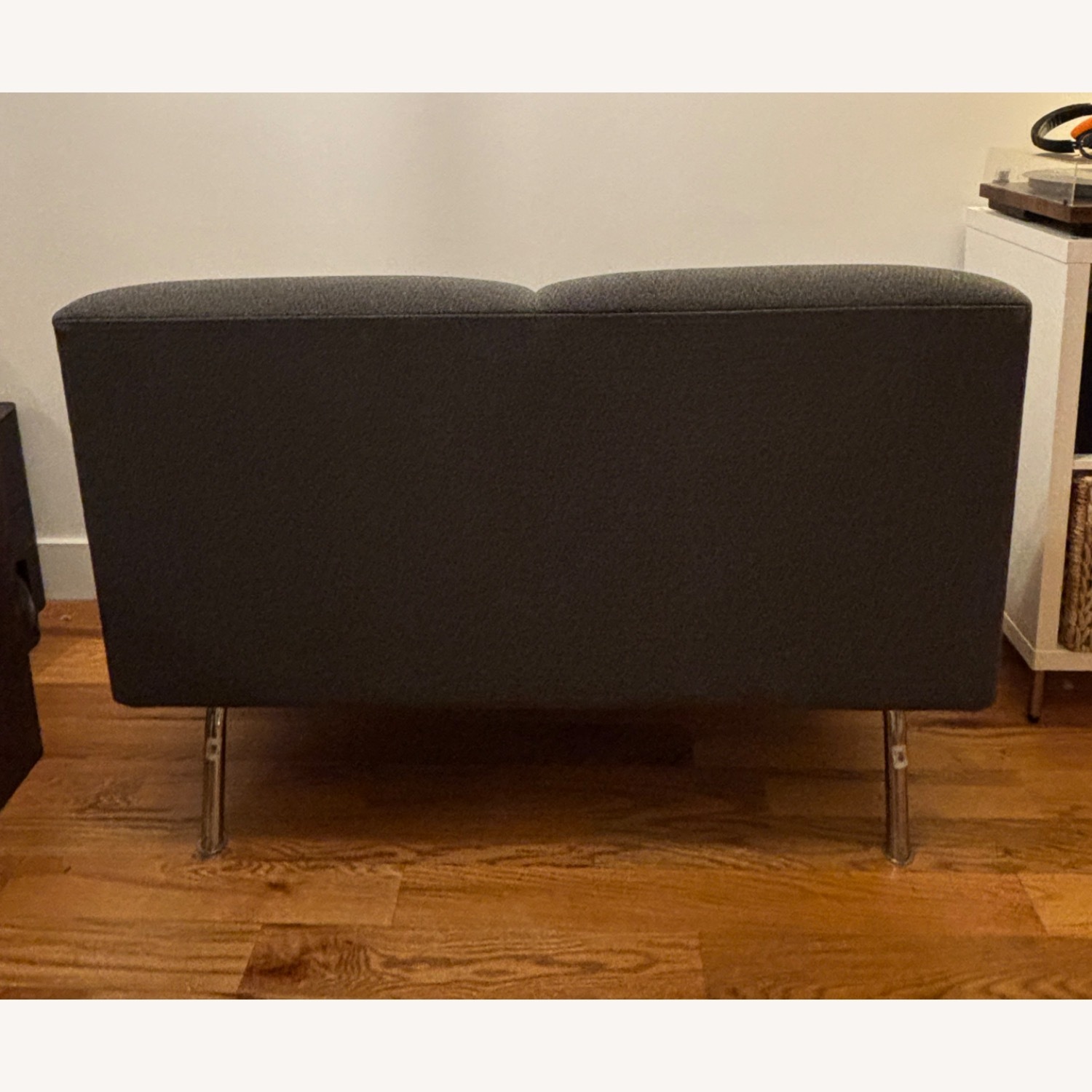 West Elm Dark Gray Fabric Dining Chair - image-4