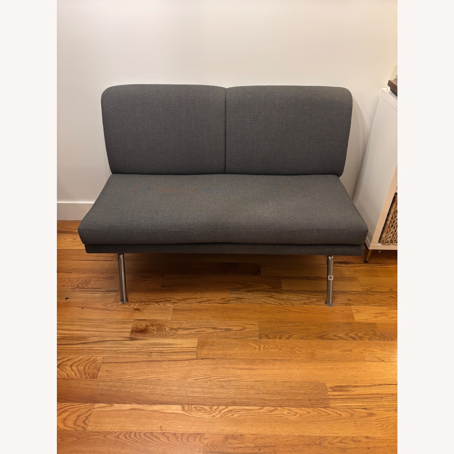 West Elm Dark Gray Fabric Dining Chair - image-2