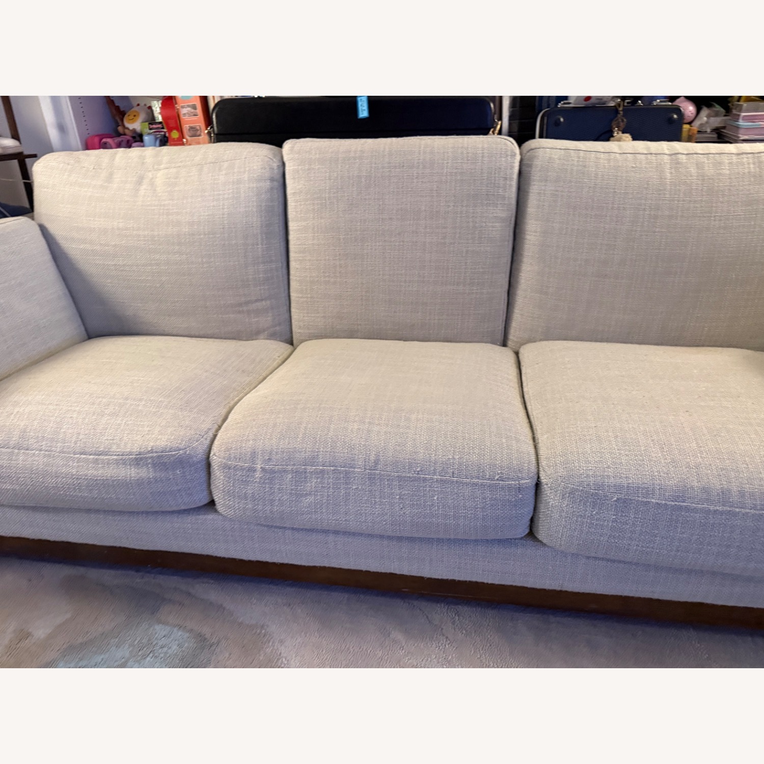 Article Light Gray Fabric 3+ Seater Sofa - image-1