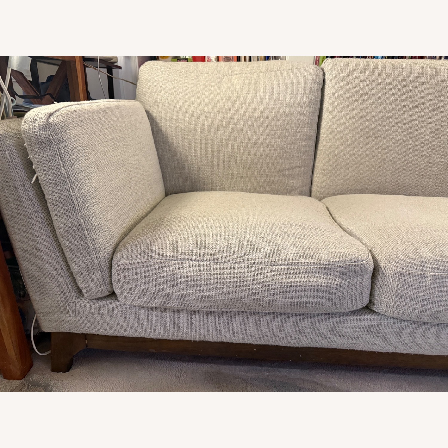Article Light Gray Fabric 3+ Seater Sofa - image-6