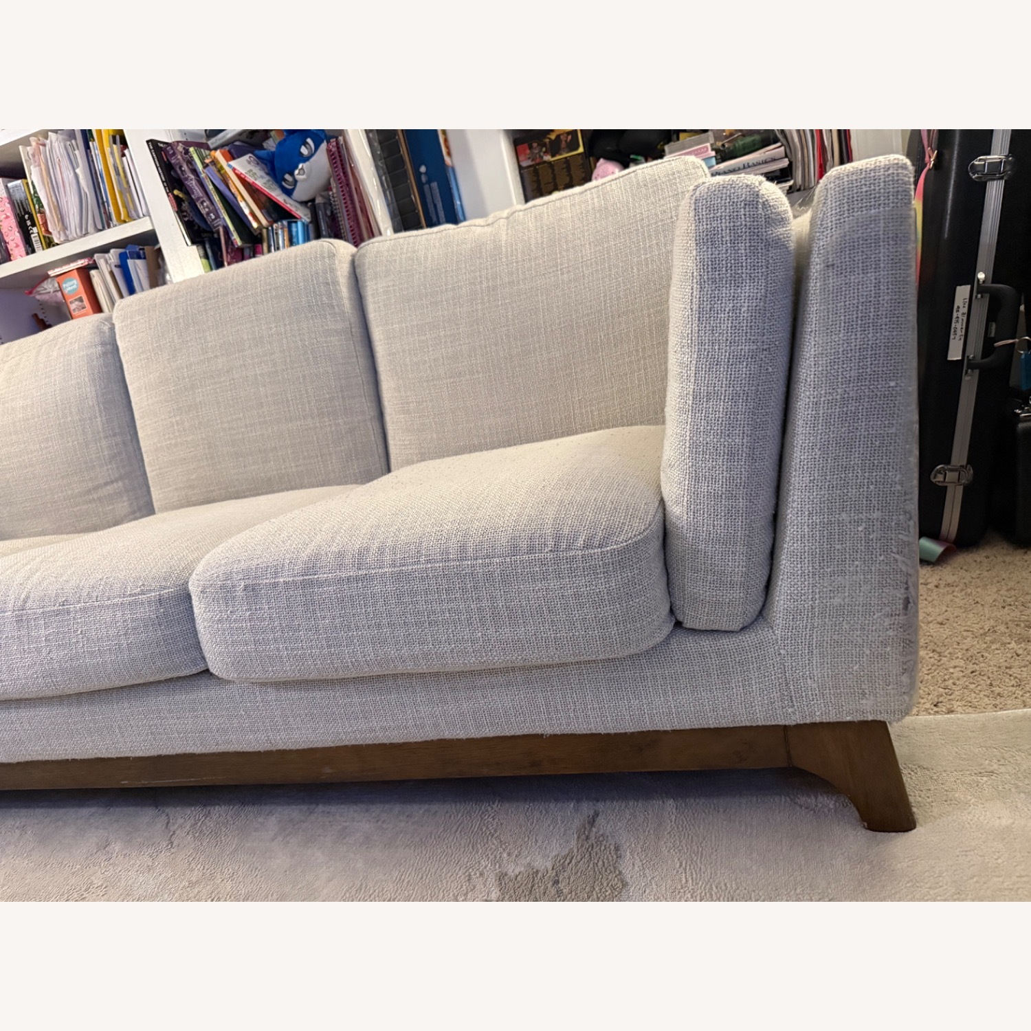 Article Light Gray Fabric 3+ Seater Sofa - image-7