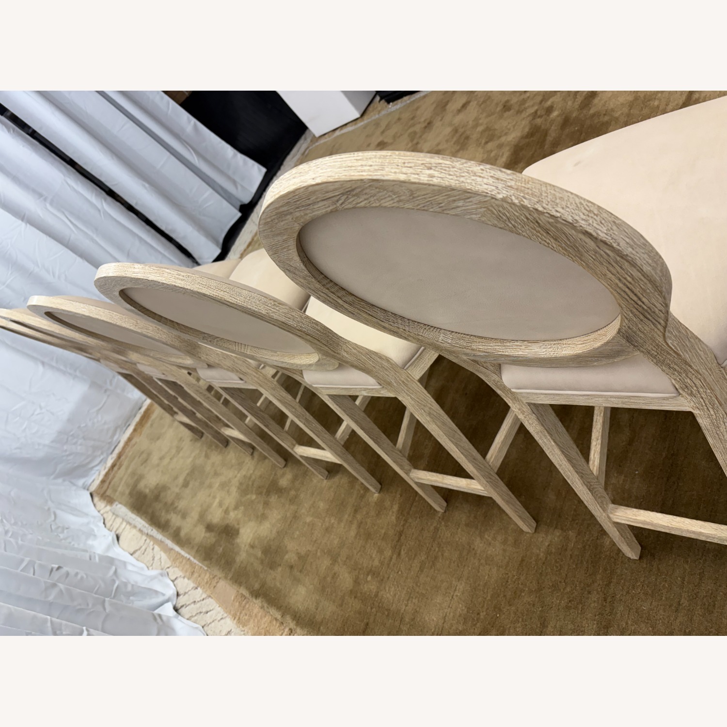 RH French Contemporary Leather Counter Stools (5) - image-13