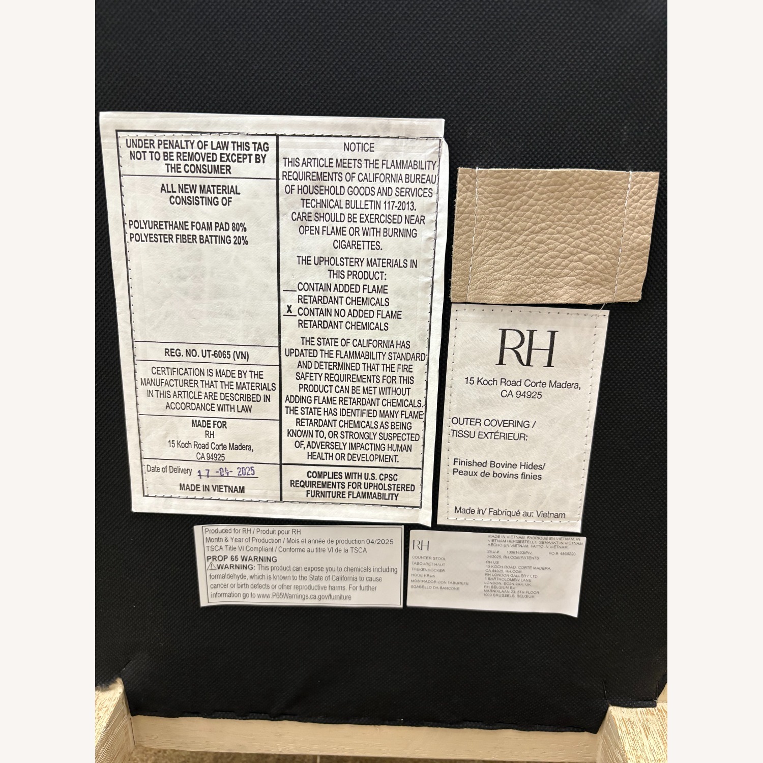 RH French Contemporary Leather Counter Stools (5) - image-18