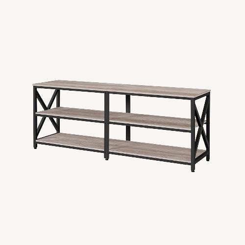 Used Amazon Light Gray Wood Coffee Table for sale on AptDeco
