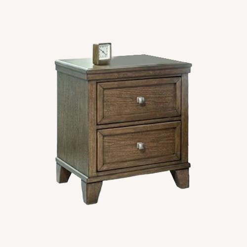 Used Ashley Furniture Dark Brown Wood Side Table for sale on AptDeco
