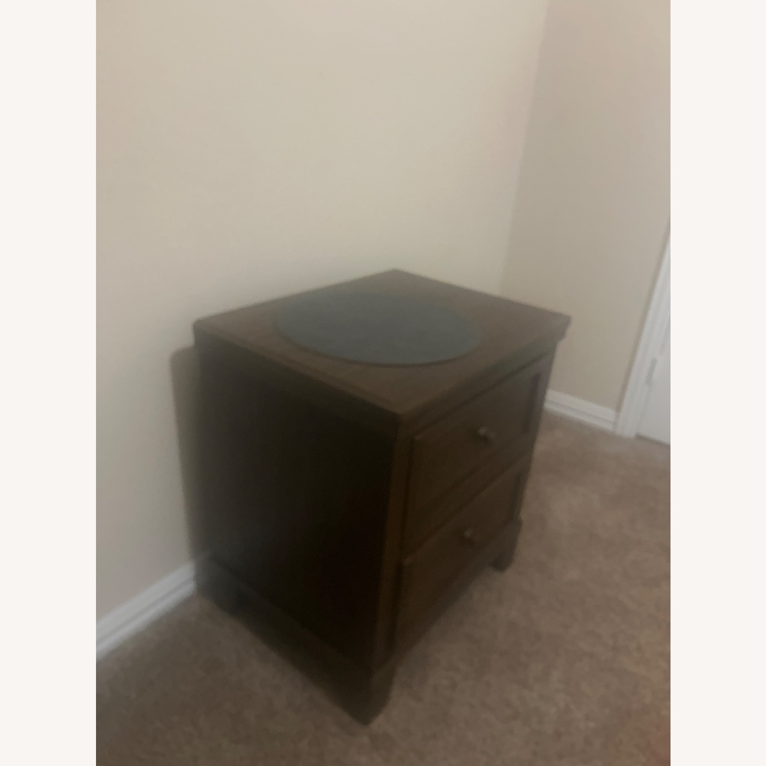 Ashley Furniture Dark Brown Wood Side Table - image-3