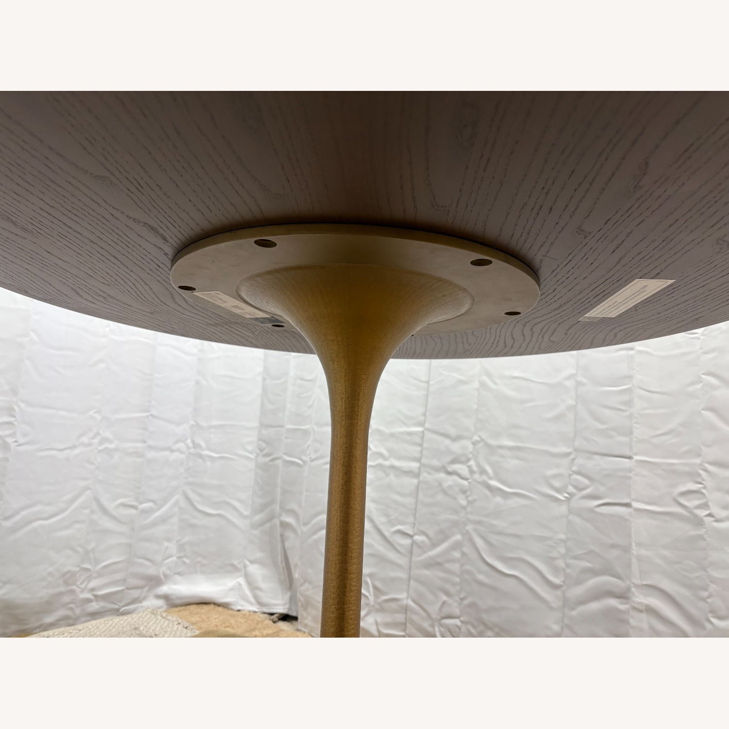 RH Aero Bistro Table 42" Oak | Antiqued Brass  - image-2