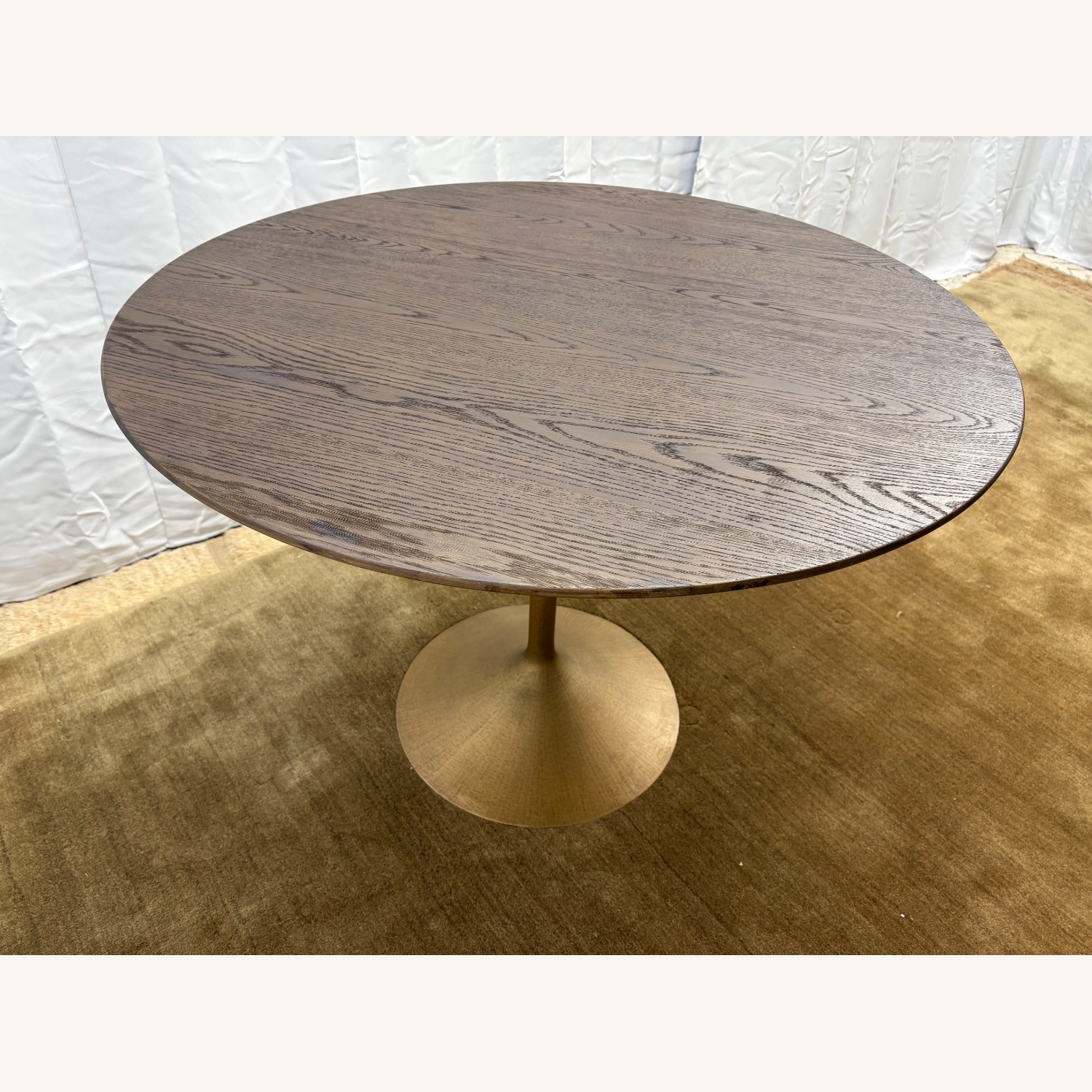 RH Aero Bistro Table 42" Oak | Antiqued Brass  - image-11