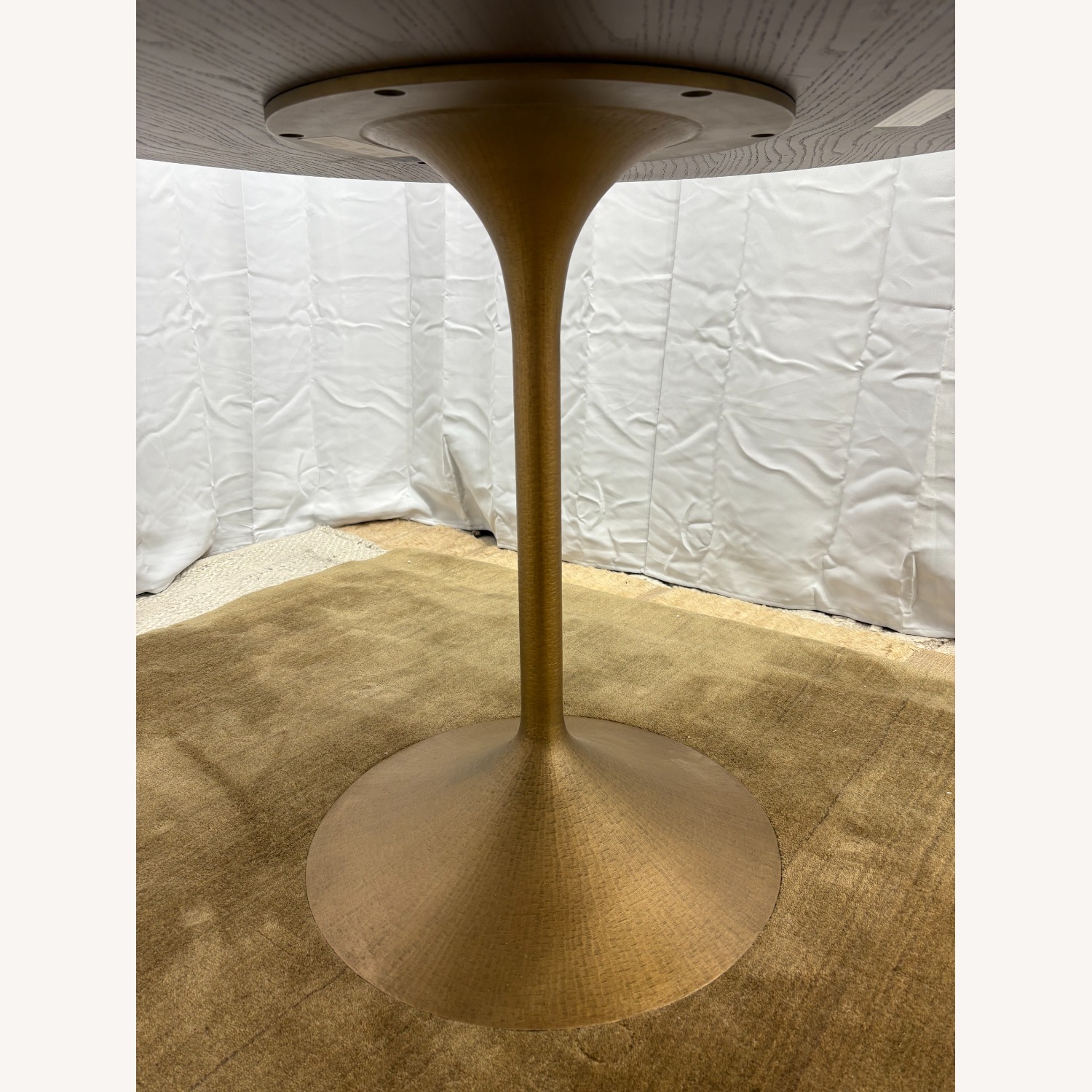 RH Aero Bistro Table 42" Oak | Antiqued Brass  - image-16