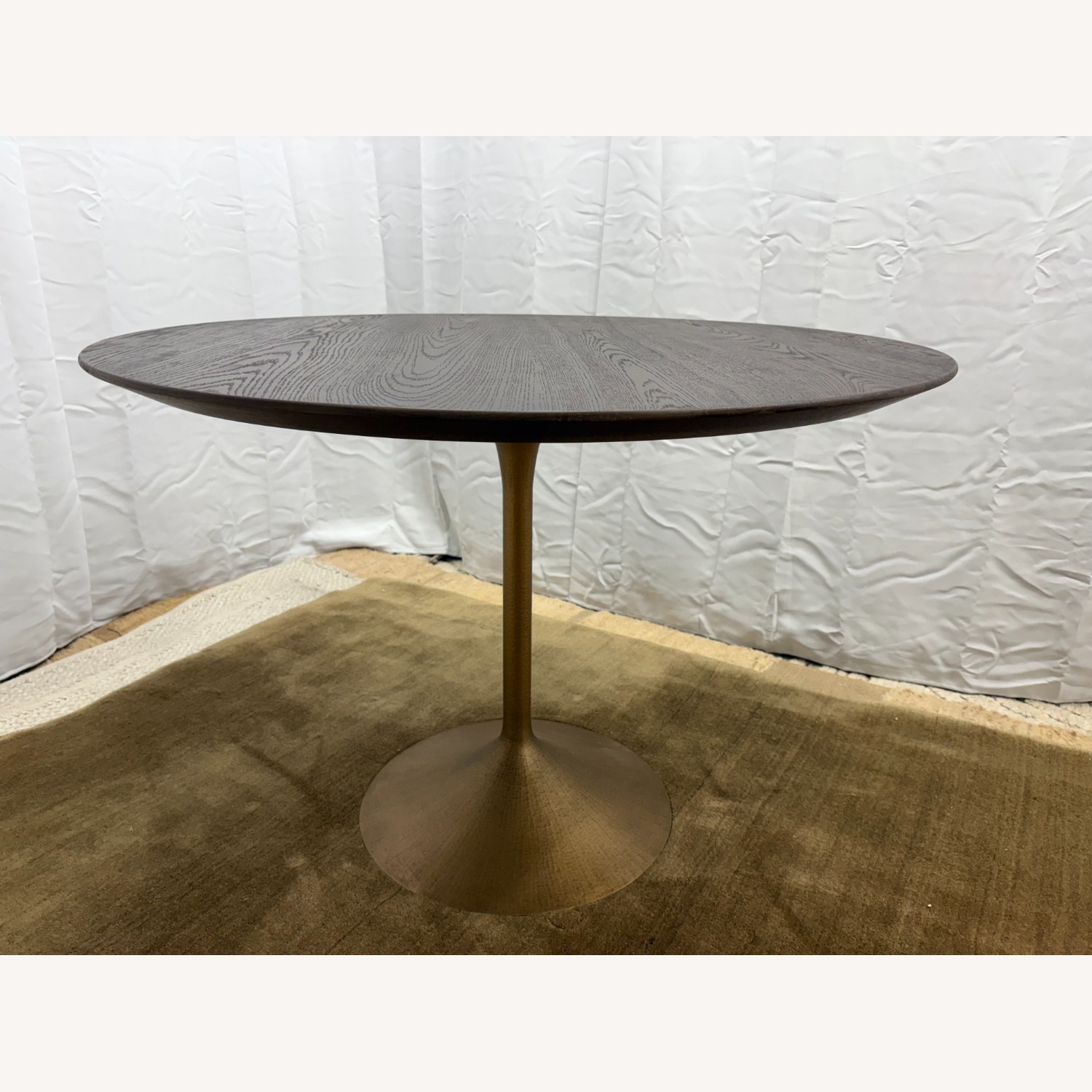 RH Aero Bistro Table 42" Oak | Antiqued Brass  - image-19