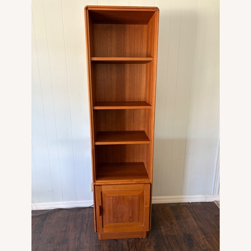 Used Mid Century Danish Modern Teak  Wood Bookcase for sale on AptDeco