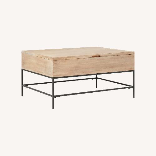 Used West Elm White Wood Coffee Table for sale on AptDeco