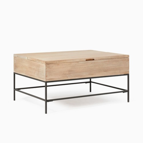 Used West Elm White Wood Coffee Table for sale on AptDeco