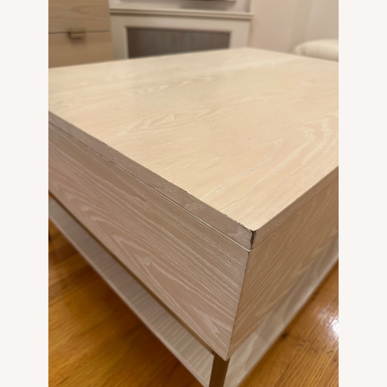 West Elm White Wood Coffee Table - image-4
