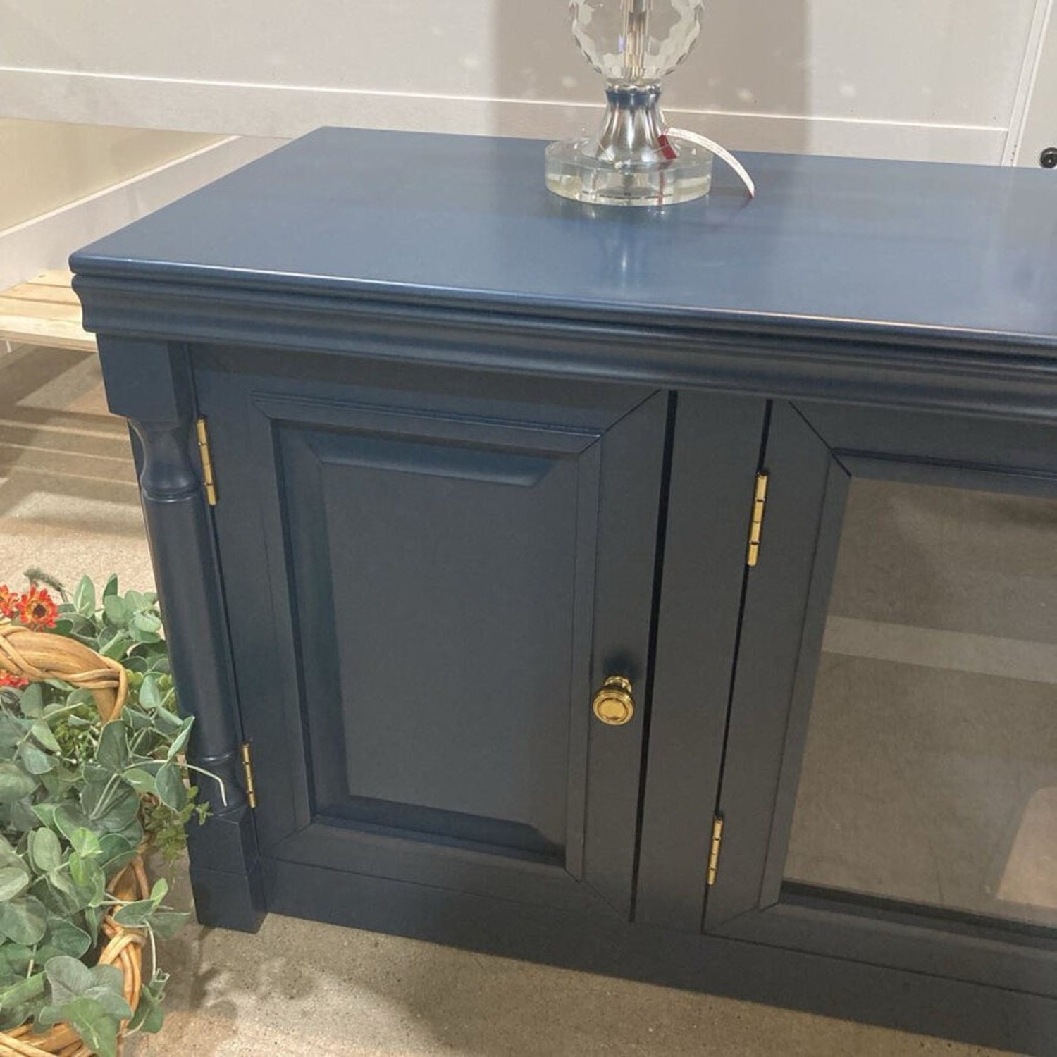 6-Door Entertainment Media Console Blue - image-9