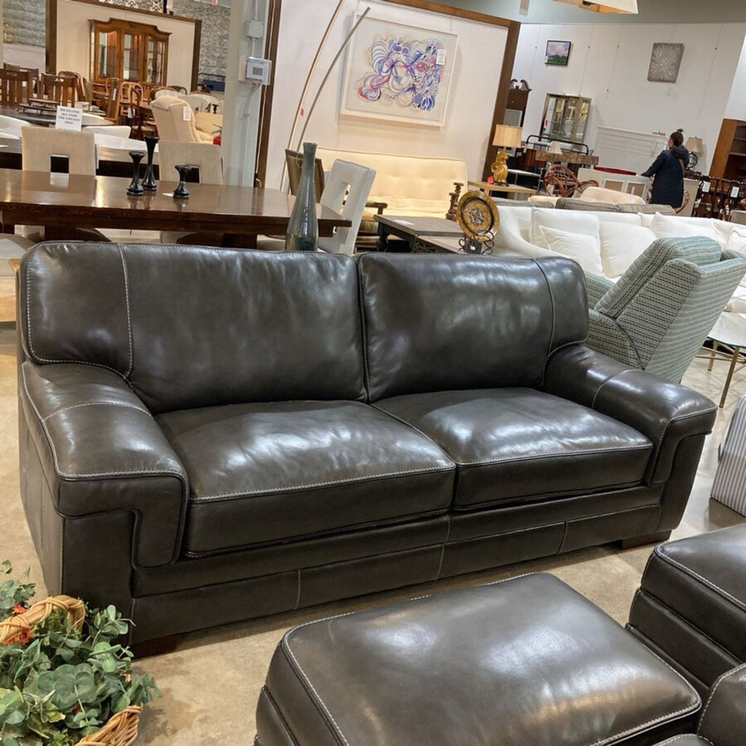 Macy's Myars Leather 3-Seat Sofa - image-2