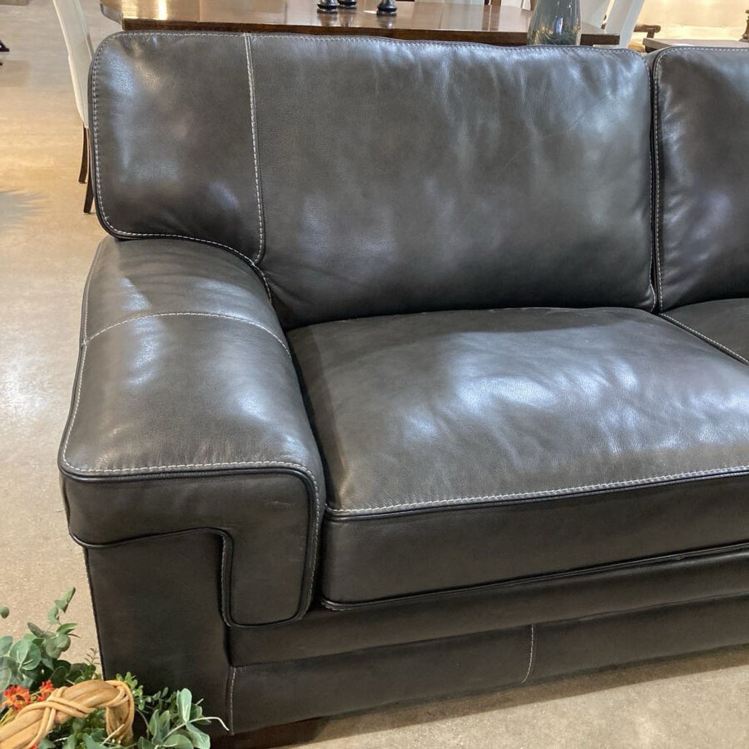 Macy's Myars Leather 3-Seat Sofa - image-3