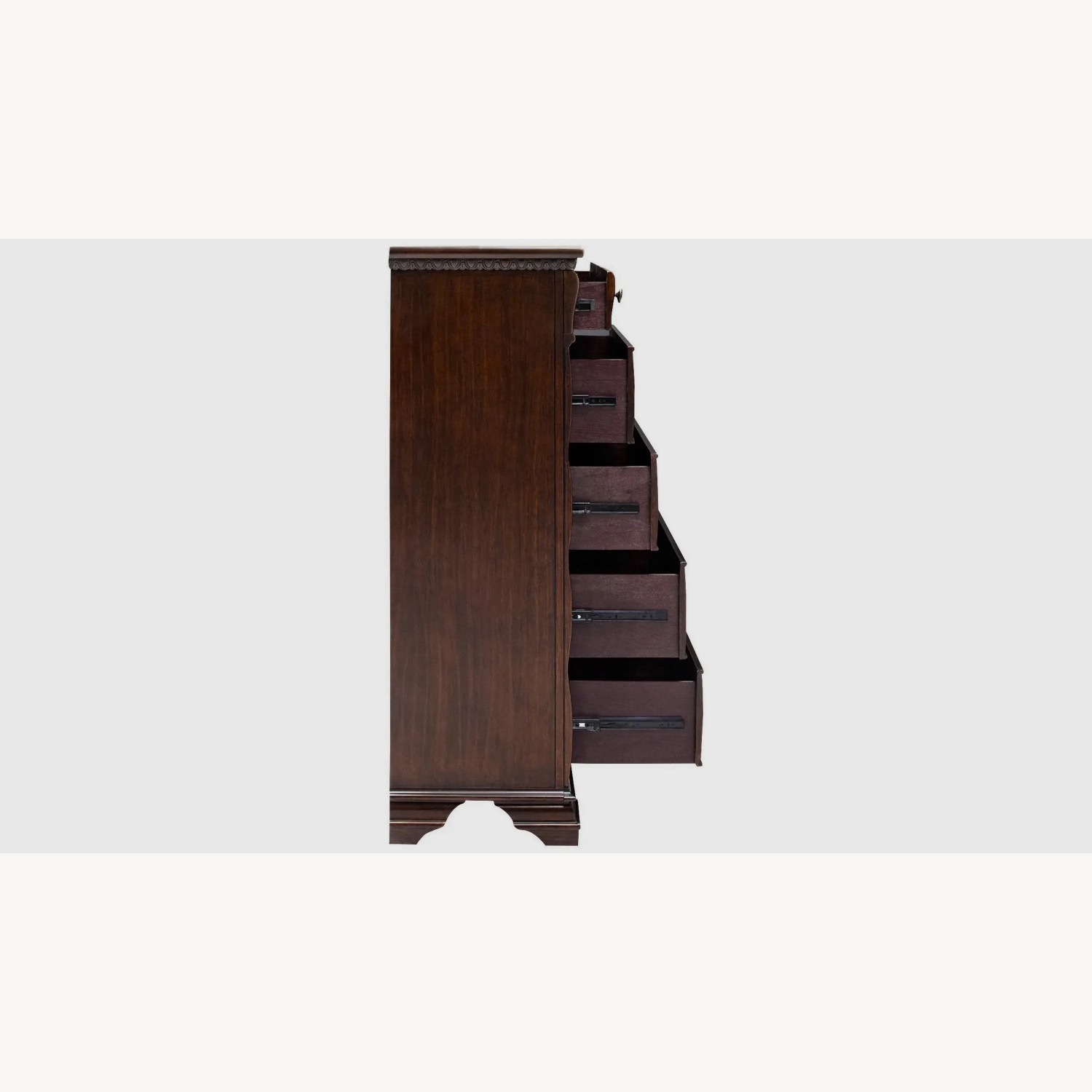 Raymour & Flanigan Dark Brown Wood Dresser - image-1