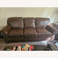 Dark Brown Leather 3+ Piece Sectional