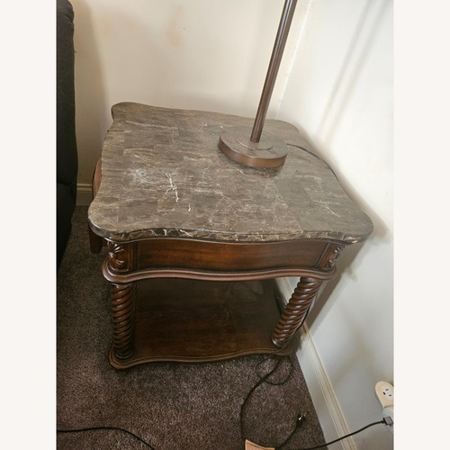 Used Raymour & Flanigan Dark Brown Coffee Table for sale on AptDeco