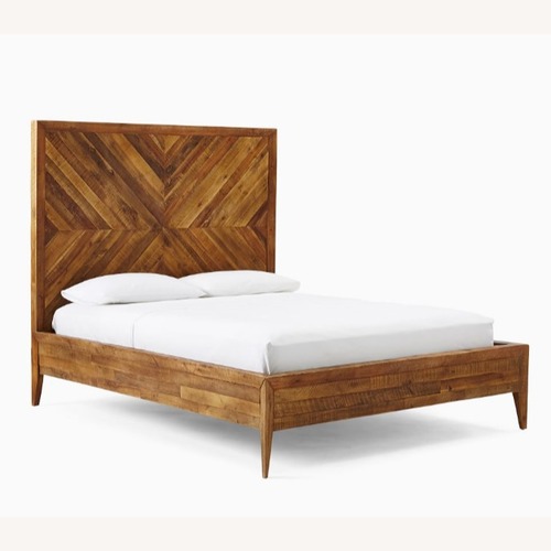 Used West Elm Alexia Light Brown Wood Queen Bed for sale on AptDeco
