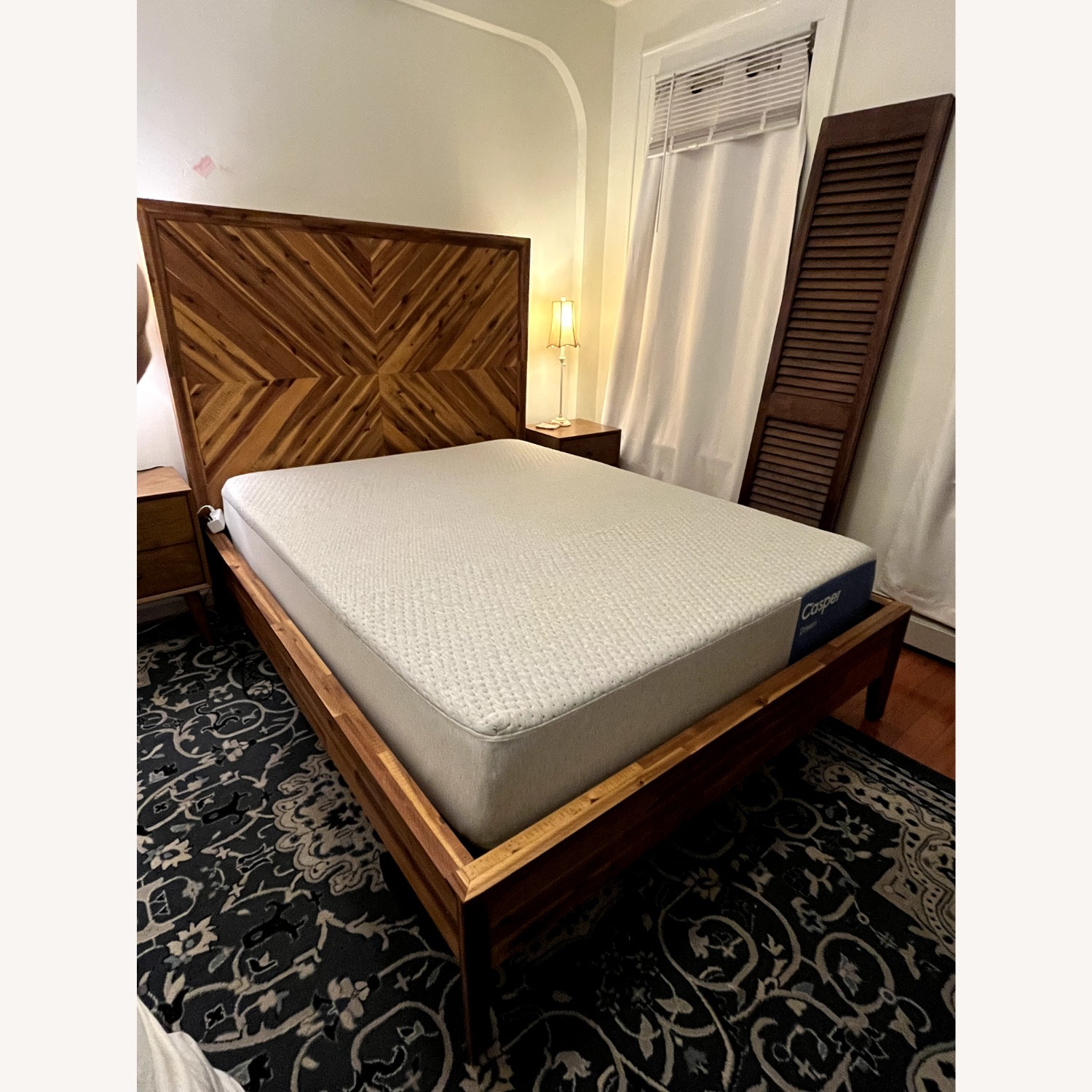 West Elm Alexia Light Brown Wood Queen Bed - image-1