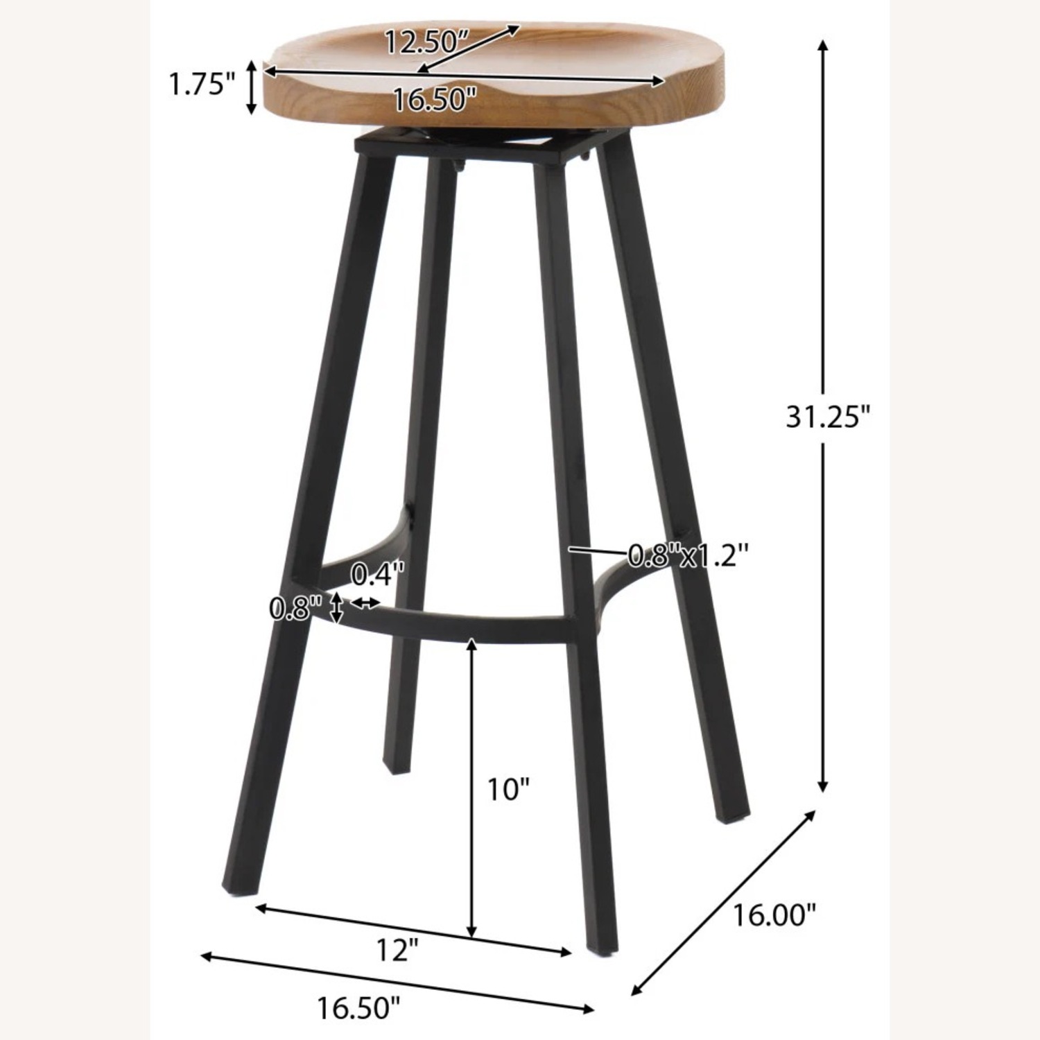 Houzz Light Brown Wood Stools - image-3