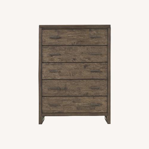 Used Raymour & Flanigan Larkspur Dark Brown Wood Chest for sale on AptDeco