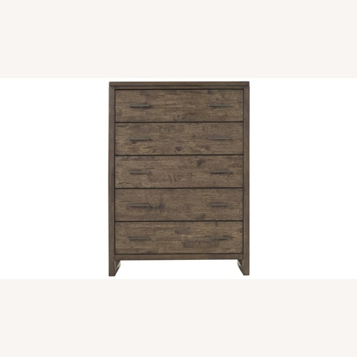 Used Raymour & Flanigan Larkspur Dark Brown Wood Chest for sale on AptDeco