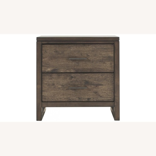 Used Raymour & Flanigan Dark Brown Wood Nightstands for sale on AptDeco