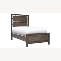 Raymour & Flanigan Dark Brown Wood Full Bed