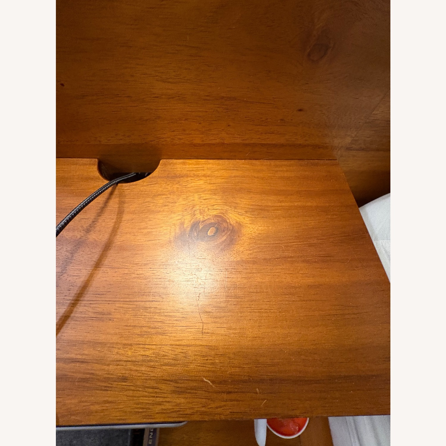 CB2 Andes Acacia Wood Platform King Bed with Nightstands - image-4