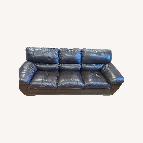 Used Simon li Dark Brown Leather 3+ Seater Sofa for sale on AptDeco