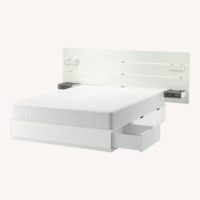 IKEA NORDLI White Wood King Bed