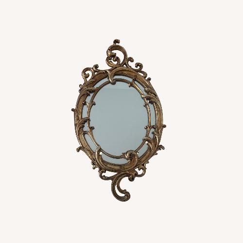 Used Vintage/Antique Gold Metal Wall Mirror for sale on AptDeco