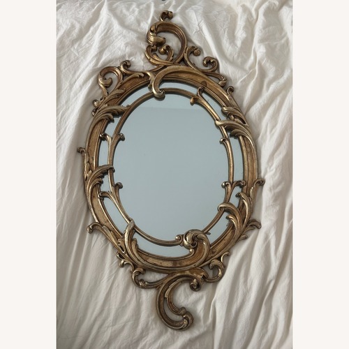 Used Vintage/Antique Gold Metal Wall Mirror for sale on AptDeco