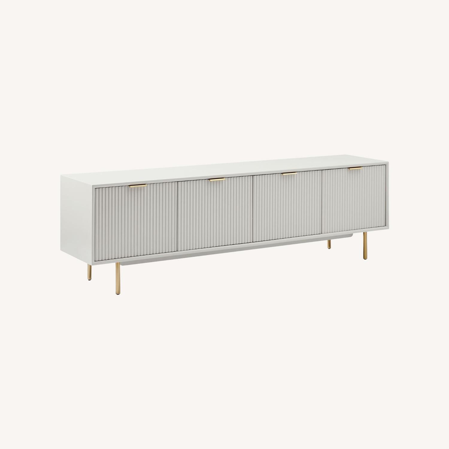 West Elm Quinn White Media Storage - image-0
