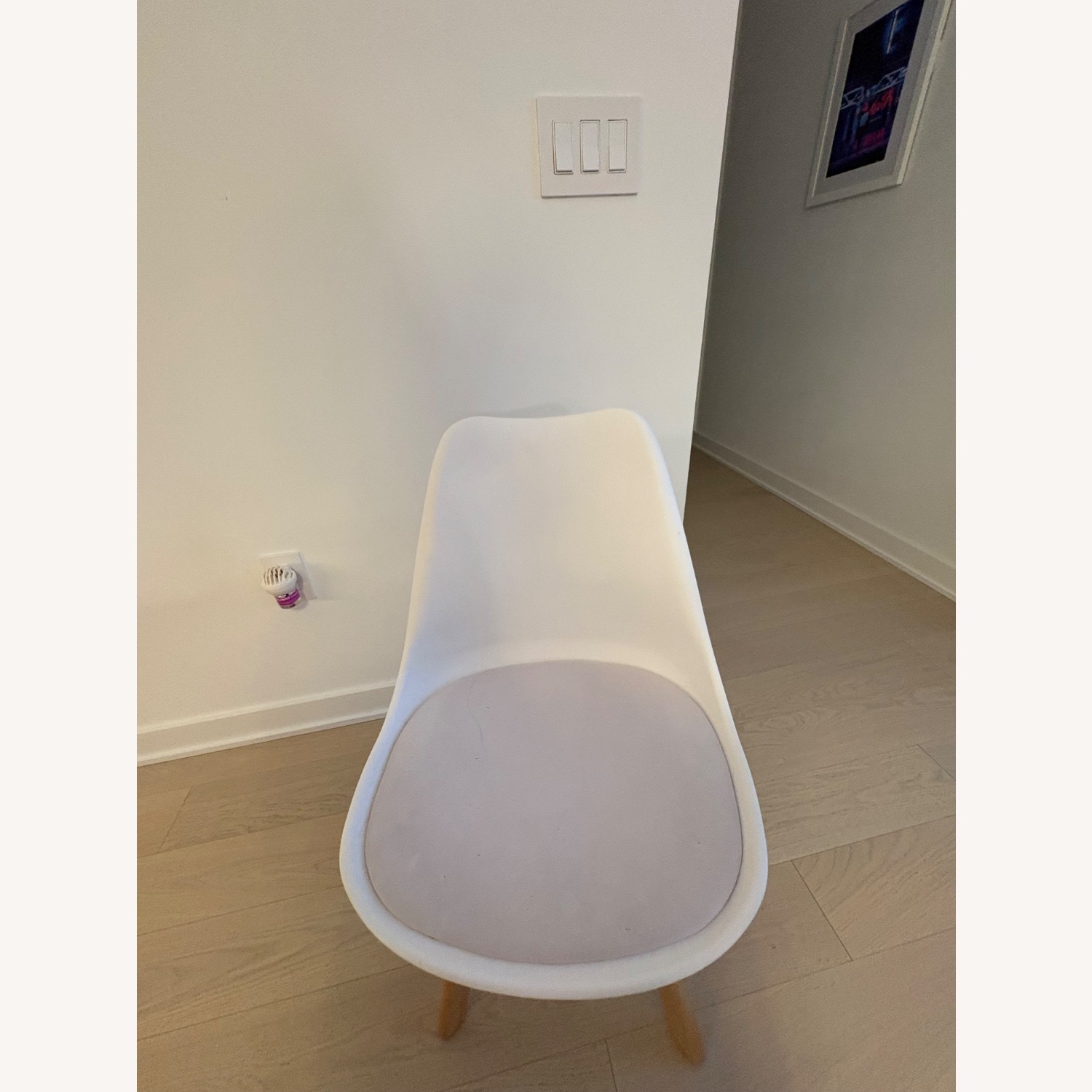 White Plastic Dining Chairs - image-2