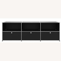 Authentic 1960s USM Haller 3x2 Media Console Black