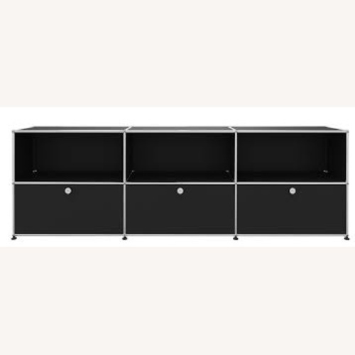Used Authentic 1960s USM Haller 3x2 Media Console Black for sale on AptDeco