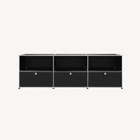 Authentic 1960s USM Haller 3x2 Media Console Black