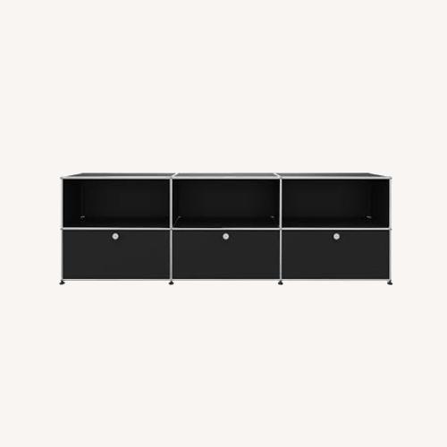 Used Authentic 1960s USM Haller 3x2 Media Console Black for sale on AptDeco